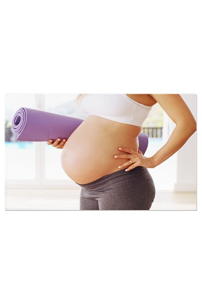 StoryGift Romania Tablou Canvas - Femeie Gravida Practicand Yoga, Armonie Si Sanatate In Sarcina - Yoga, Maternit