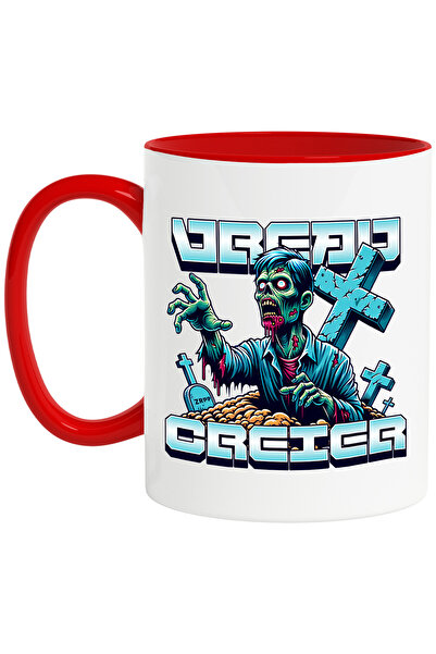 StoryGift Romania Mug I want zombie brain in corpse cemetery H4ALLowen, 330ml...