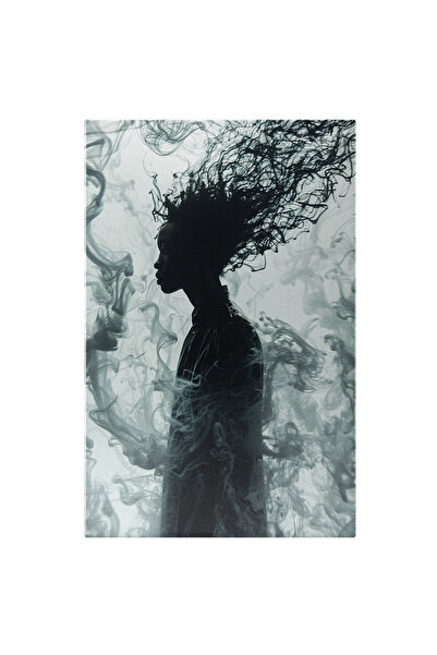 StoryGift Romania Tablou Canvas: Siluetă Furată De Fumul Dens - Fermitate În ...