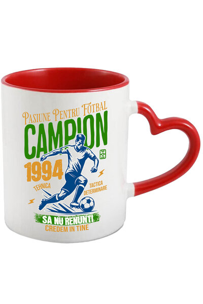 StoryGift Romania Cana Cu Jucator Fotbal Sportiv Campion Joc In Echipa Motiva...