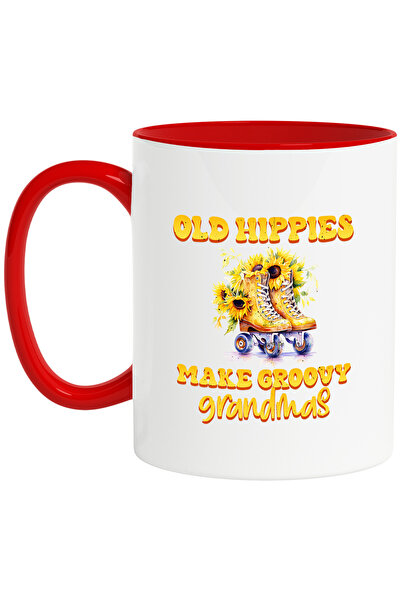 StoryGift Romania Cana Cu Mesajul "old Hippies Make Groovy Grandmas", Ilustra...