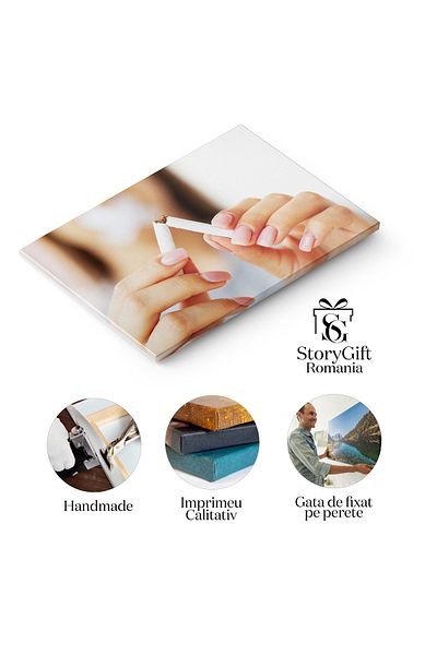 StoryGift Romania Tablou Canvas Concept De Renuntare La Fumat, Renuntare, Sanatate, Dependenta, Interzis, Obicei.