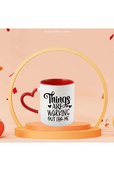 StoryGift Romania Heart mug for those who have things working well with Heart Handle, With, STG.