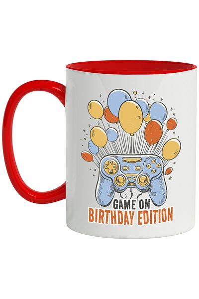 StoryGift Romania Cana Cu Mesaj In Engleza Game On Birthday Edition, Controller, Multicolor 330 Ml, Cu ,stg