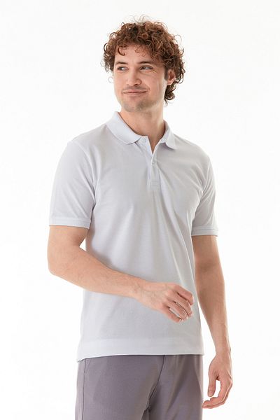 Fulla Moda Basic Polo Neck Half Button T-Shirt