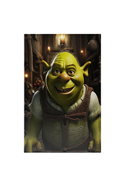 StoryGift Romania Tablou Canvas: Portret Amuzant Cu Shrek Omul Verde În Taver...