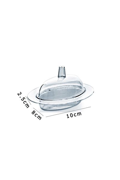 Generic قوالب كب كيك بيضاوية شفافة - 6 قطع مع غطاء