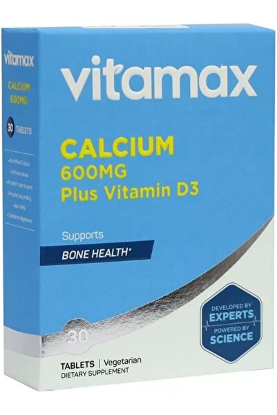 Vitamax كالسيوم 600 ملغ + فيتامين د3 400 وحدة دولية (30 قرصًا)
