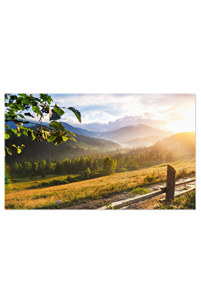 StoryGift Romania Canvas Painting - Autumn Morning, Starry Sky, Nature and Endless Roads