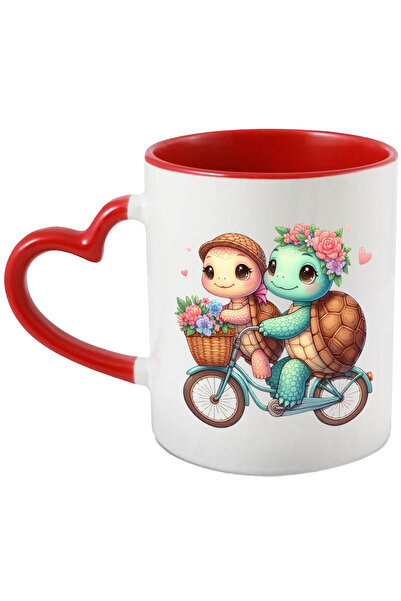 StoryGift Romania Cana Cu 2 Broaste Testoase Care Merg Cu Bicicleta | Plimbare | Ilustratie | Cos , Cu ,stg