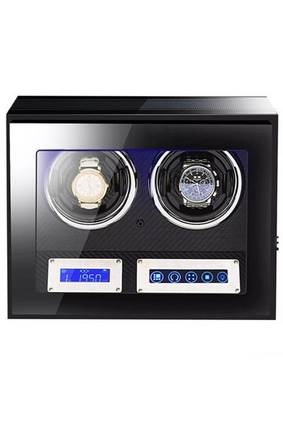 iUni Automatic Watch Winder Box, Luxury Watch Winder 2 Carbon