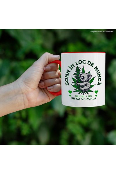 StoryGift Romania Mug sleep at work when life is hard be a koala bear, 330ml, Ceramic with Man, With, STG