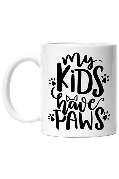 StoryGift Romania Cana Cu Mesajul In Engleza "my Kids Have Paws" - Copiii Mei...