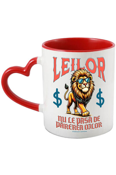 StoryGift Romania Cana Cu Regele Leu Mandru Cu Ochelari De Soare Semn Dolar M...