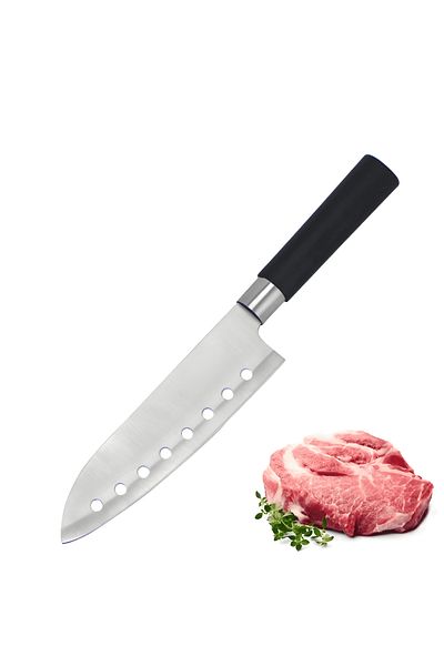 Köken Japanese Professional Santoku Koken Knife Versatile In Use, 17.2 Cm Stainless Steel Blade, Pp Handle