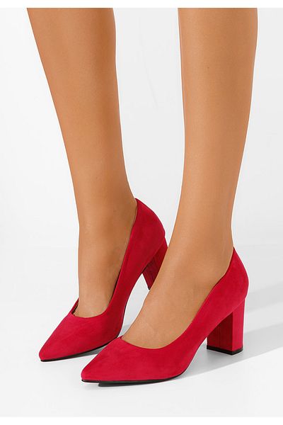 B T Shoes Sanira fuchsia chunky heel shoes