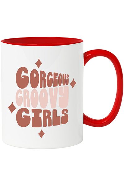 StoryGift Romania Mug for gorgeous, beautiful and cool girls with Red Handle, With Red Handle STG, STG