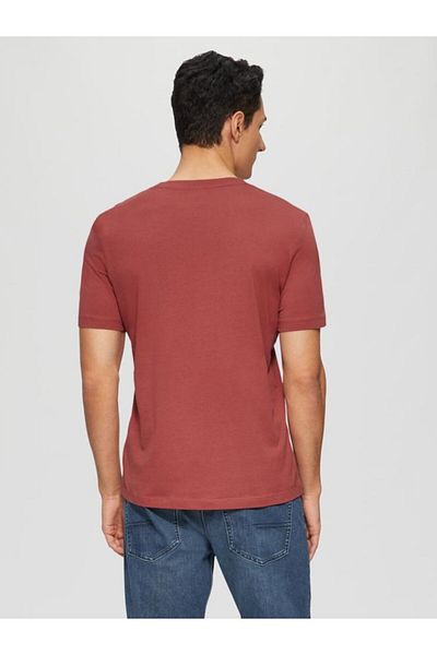 s.Oliver Men's Short-sleeved T-shirt With Logo And Regular Fit, Red, M