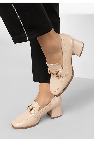 B T Shoes Mocasini Cu Toc Ixea Bej