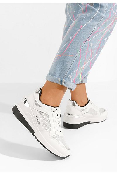 B T Shoes Sneakers Cu Platforma Setora Albi