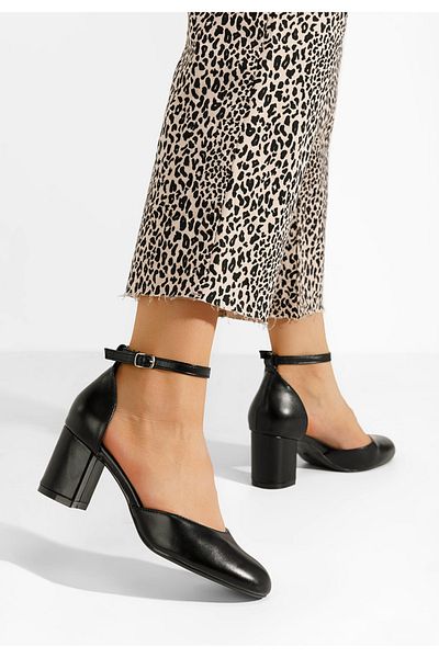 B T Shoes Pantofi Cu Toc Gros Fadivia V2 Negri