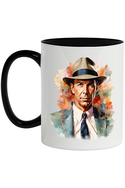 StoryGift Romania Mug With Frank Sinatra, Singer, Celebrity, Actor, Multicolor 330 ml, Ceramic, With