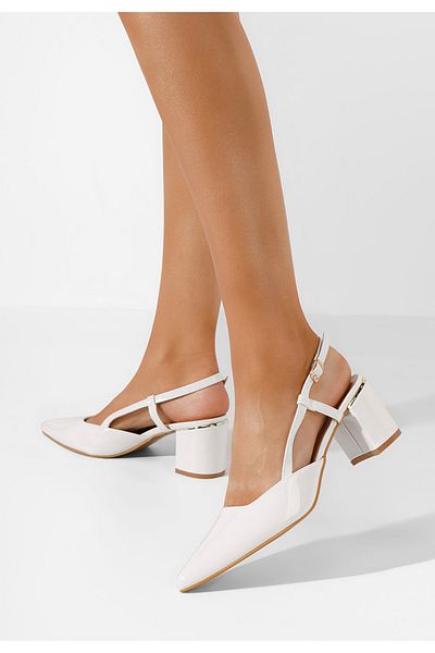 B T Shoes Marla Slingback Shoes White