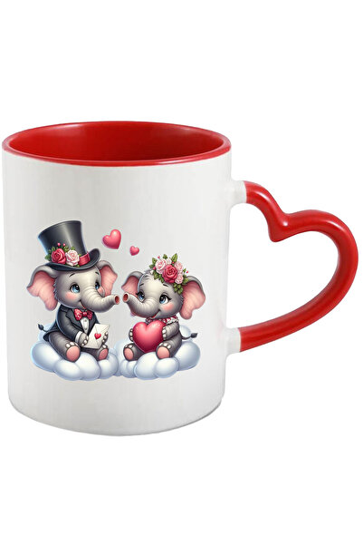 StoryGift Romania Cana Cu 2 Elefanti Care Stau Pe Norisori | Ilustratie | Ini...