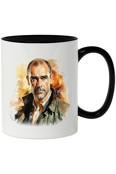 StoryGift Romania Mug With Liam Cunningham, Actor, Movies, Celebrity, Multicolor 330 ml, Ceramic with Ma, With
