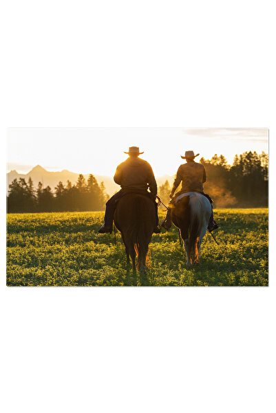 StoryGift Romania Tablou Canvas: Plimbare, Rasarit De Soare, Cowboy