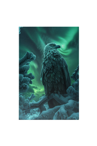 StoryGift Romania Tablou Canvas: Vulturul Cu Pene Înghețate Pe Creanga Brazil...