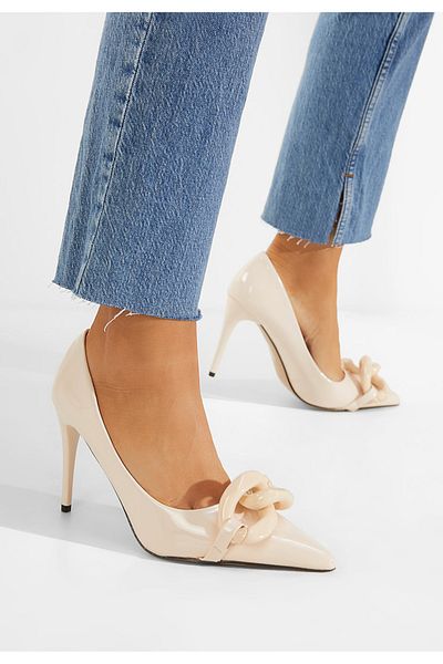 B T Shoes Pantofi Stiletto Bej Corrientes