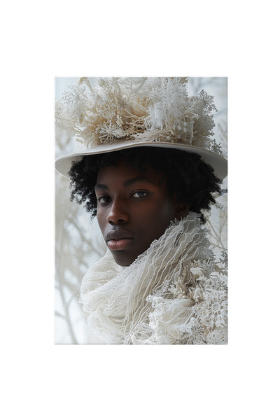 StoryGift Romania Tablou Canvas Negresa Femeie Cu Parul Cret Si Buze Mari Cu ...