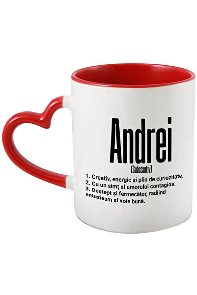 StoryGift Romania Cana Cu Numele Andrei, Cu Mesaj Motivational, Creativ, Ener...