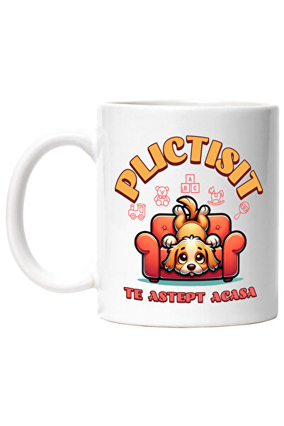 StoryGift Romania Cana Cu Caine Plictisit Pe Canapea Asteapta Stapanul Acasa,...