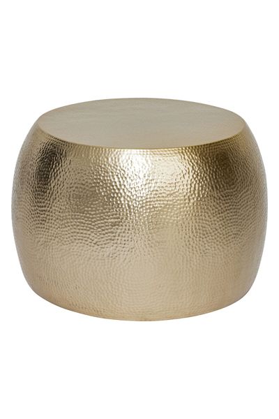 Atmosphera 2-Piece Issam Gilded Round Coffee Table 52 x 77 x 77 cm