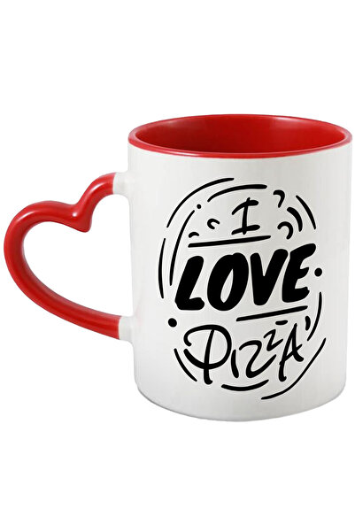 StoryGift Romania Cana Cu Mesaj In Engleza I Love Pizza, Iubire, Mancare, Cer...