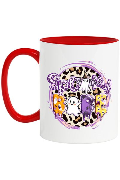StoryGift Romania Mug with the message "Spooky babe", illustration, Halloween, celebration, October, love, With