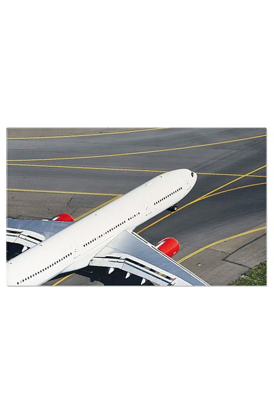 StoryGift Romania Tablou Canvas Vedere Aeriana La Aeroport Avion Ruland La Pista De Decolare Aerian, Aeroport, Av