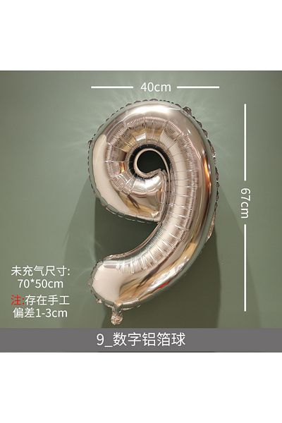 Nehir Birthday Age Number Indicator 80 cm Number Foil Balloon