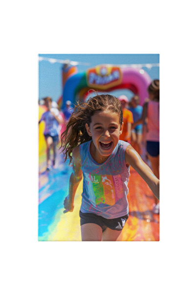 StoryGift Romania Tablou Canvas: Chip Fetiță Care Aleargă- Sport Și Mișcare Pictura Digitala