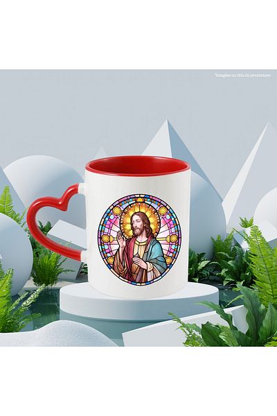 StoryGift Romania Cup with Jesus Christ | illustration | peace | kindness | mosaic style | salvation | , With ,STG .