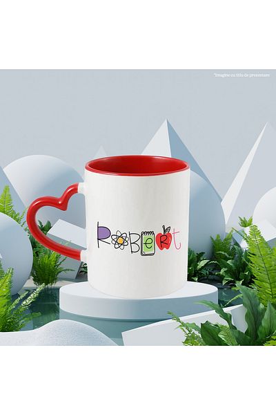 StoryGift Romania Mug With the Name Robert, and Funny Message, Curious, Sociable, Galagio, 330ml, Ceram, With,STG.