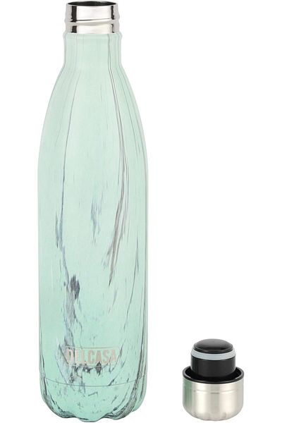 DELCASA DC3275 Stainless Steel Vacuum Bottle, 500 ml Capacity, White