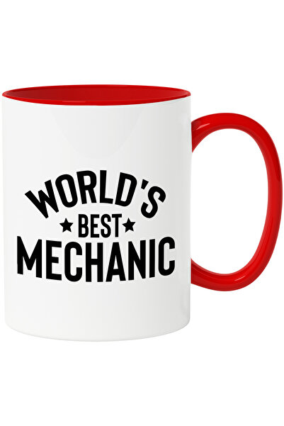 StoryGift Romania Cana Pentru Cel Mai Bun Mecanic Din Lume Cu Maner Rosu, Cu ...