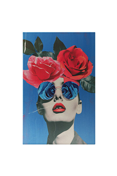 StoryGift Romania Tablou Canvas Desen Stil Pictură Cu O Femeie Ce Poartă Oche...