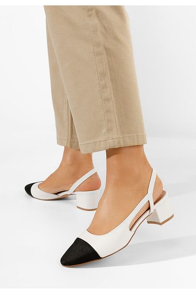 B T Shoes Varese Slingback Shoes White