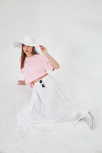 The Champ Clothing Oversize γυναικείο μπλουζάκι από 100% βαμβάκι με σχέδιο κορδέλας