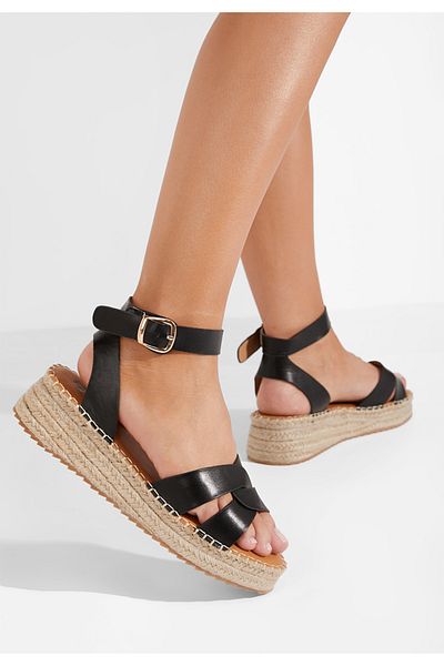 B T Shoes Sandale Cu Platforma Avelena Negre