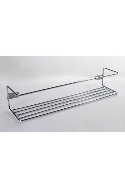 Jusso Multi-Purpose Single Tier Shelf Spice Rack Metal Spice Stand Kitchen Shelf Chrome